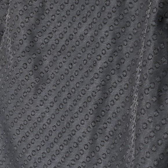 NWT CeCe Women's XS Black Cold Shoulder Blouse Swiss Dot Puff Sleeve Lined Top - Picture 5 of 10